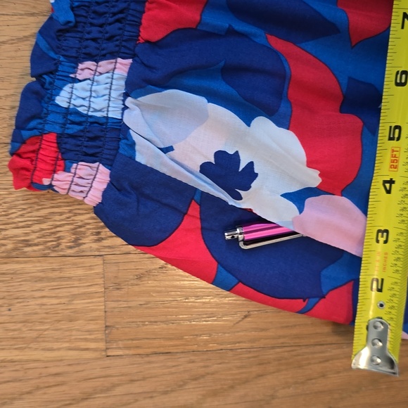 DRAPER JAMES WOMENS BLUE & RED FLORAL PLUS SIZE ELASTIC WAIST LINED SKIRT 2X - Picture 9 of 12